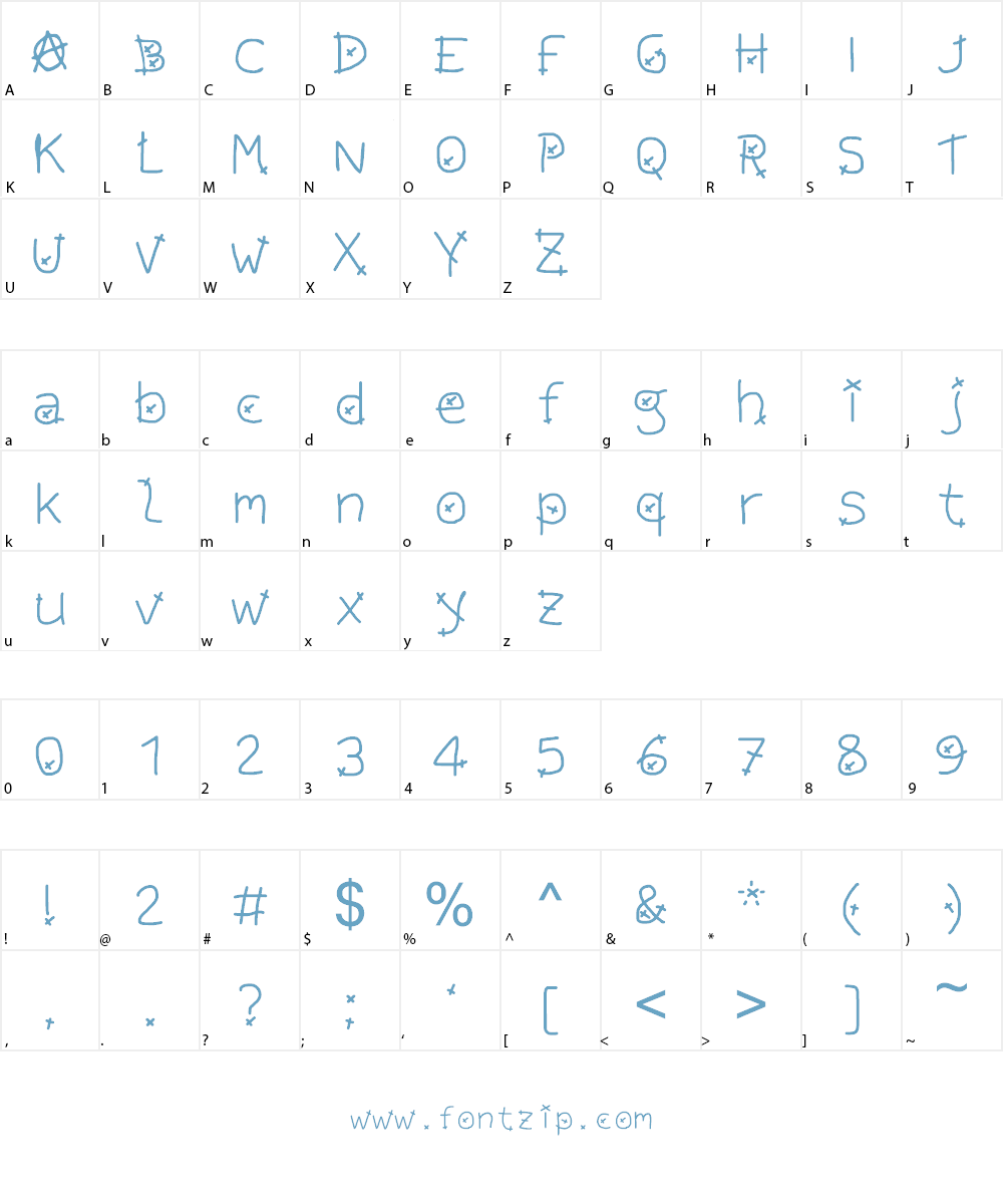 Anarchy of love Font Character